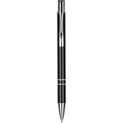 Kugelschreiber New York Glänzend , Promo Effects, schwarz, Metall, 13,50cm x 0,80cm (Länge x Breite), Bild 3