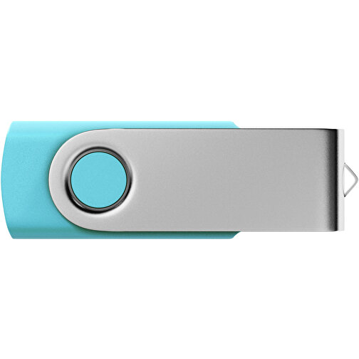 USB-Stick SWING 2.0 8 GB , Promo Effects MB , hellblau MB , 8 GB , Kunststoff, Metall MB , 3 - 10 MB/s MB , 5,80cm x 1,09cm x 1,90cm (Länge x Höhe x Breite), Bild 2