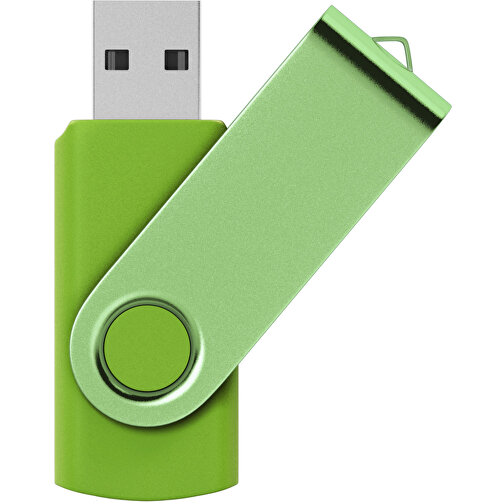 USB-Stick Swing Color 4GB , Promo Effects MB , grün MB , 4 GB , Kunststoff/ Aluminium MB , 3 - 10 MB/s MB , 5,70cm x 1,00cm x 1,90cm (Länge x Höhe x Breite), Bild 1