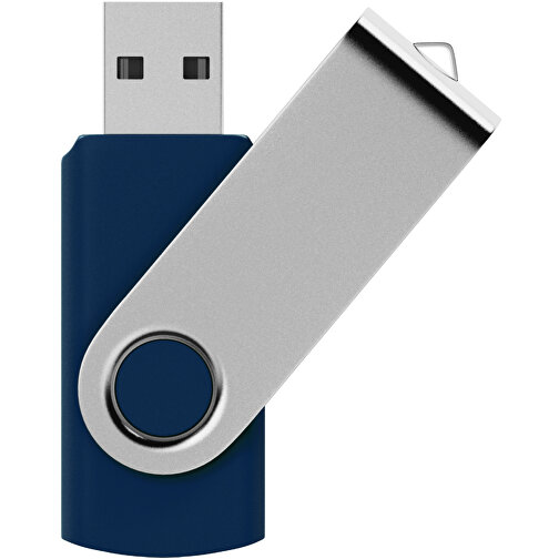 USB-Stick SWING 2.0 4 GB , Promo Effects MB , dunkelblau MB , 4 GB , Kunststoff, Metall MB , 3 - 10 MB/s MB , 5,80cm x 1,09cm x 1,90cm (Länge x Höhe x Breite), Bild 1