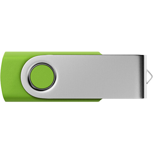 USB-Stick SWING 2.0 32 GB , Promo Effects MB , grün gummiert MB , 32 GB , Kunststoff, Metall MB , 3 - 10 MB/s MB , 5,80cm x 1,09cm x 1,90cm (Länge x Höhe x Breite), Bild 2