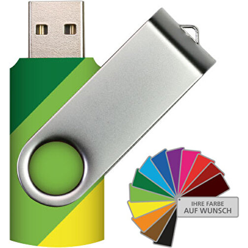USB-Stick SWING 3.0 16 GB , Promo Effects MB , frei wählbar MB , 16 GB , Kunststoff, Metall MB , 10 - 45 MB/s MB , 5,70cm x 1,09cm x 1,90cm (Länge x Höhe x Breite), Bild 1