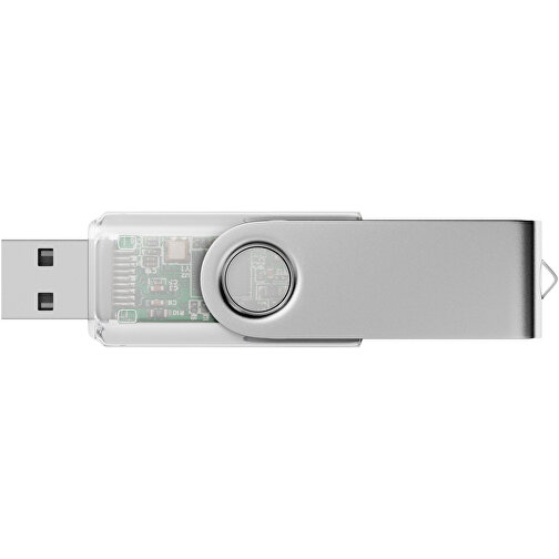 USB-Stick SWING 3.0 16 GB , Promo Effects MB , klar transparent MB , 16 GB , Kunststoff, Metall MB , 10 - 45 MB/s MB , 5,70cm x 1,09cm x 1,90cm (Länge x Höhe x Breite), Bild 3