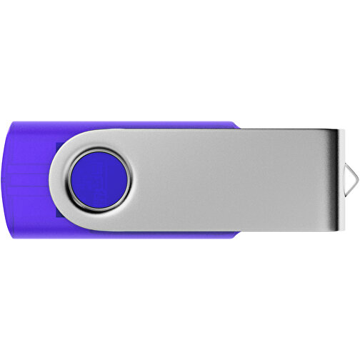 USB-Stick SWING 3.0 8 GB , Promo Effects MB , violett transparent MB , 8 GB , Kunststoff, Metall MB , 10 - 45 MB/s MB , 5,70cm x 1,09cm x 1,90cm (Länge x Höhe x Breite), Bild 2