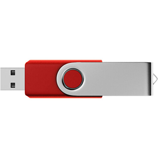 USB-Stick SWING 2.0 1 GB , Promo Effects MB , rot metallic MB , 1 GB , Kunststoff, Metall MB , 3 - 10 MB/s MB , 5,80cm x 1,09cm x 1,90cm (Länge x Höhe x Breite), Bild 3