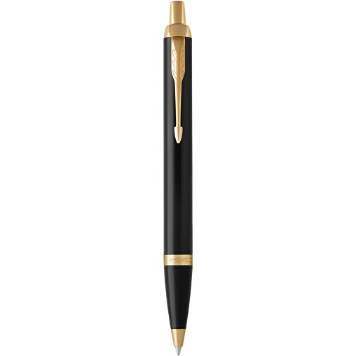 Parker IM Kugelschreiber , Parker, schwarz / gold, Messing, 13,60cm (Höhe), Bild 1
