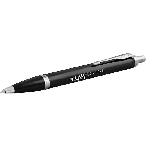 Parker IM Kugelschreiber , Parker, schwarz / chrom, Messing, 13,60cm (Höhe), Bild 4