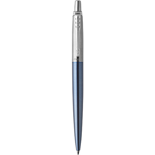 Parker Jotter Bond Street Kugelschreiber , Parker, hellblau / silber, Edelstahl, 12,90cm x 12,80cm (Länge x Höhe), Bild 1