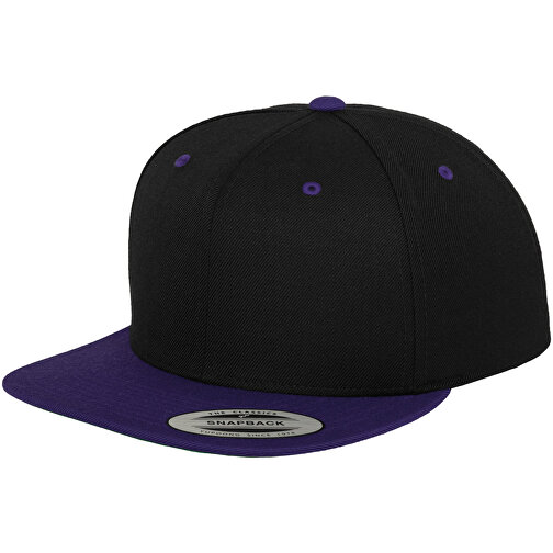 Classic Snapback 2-Tone , black / purple, 80 % Acryl, 20 % Wolle, , Bild 1