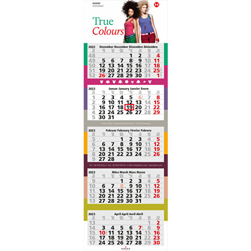 5-Monats-Kalender Penta Light 5 Bestseller , hellgrau, rot, Papier, 98,50cm x 33,00cm (Länge x Breite), Bild 1