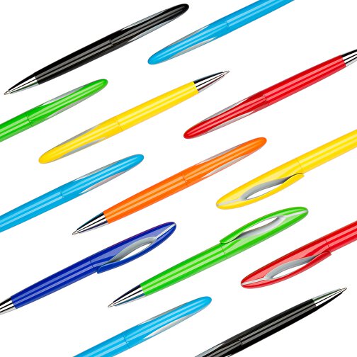 Kugelschreiber Tokio Bunt Silber , Promo Effects, gelb/silber, Kunststoff, 14,50cm x 1,50cm (Länge x Breite), Bild 4