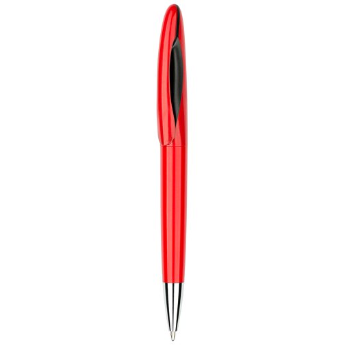 Kugelschreiber Tokio Bunt Schwarz , Promo Effects, rot, Kunststoff, 14,50cm x 1,50cm (Länge x Breite), Bild 2
