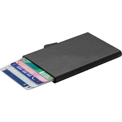 C-Secure Aluminium RFID Kartenhalter, Schwarz , schwarz, Aluminium, 9,50cm x 0,80cm (Länge x Höhe), Bild 1