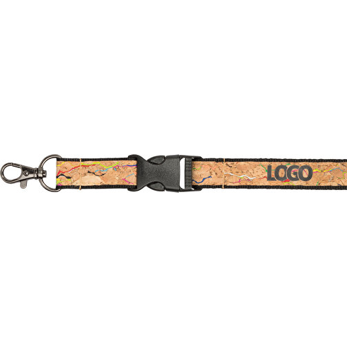 Schlüsselband Cork , Promo Effects, nach Wunsch, Polyester/Kork, 52,00cm x 2,00cm (Länge x Breite), Bild 6