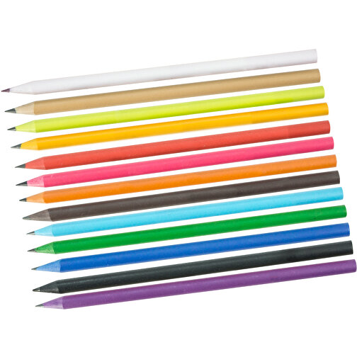 CD-Hüllen Bleistift - Recycelt , Green&Good, pink, Recycelte CD-Hüllen, 18,00cm x 0,70cm x 0,70cm (Länge x Höhe x Breite), Bild 3