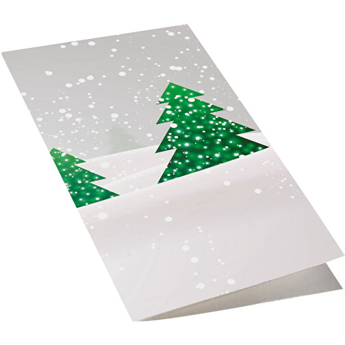 Weihnachtskarte Christbaum , grün, Papier, Samen, Seidenpapier, 10,50cm x 21,00cm (Länge x Breite), Bild 1