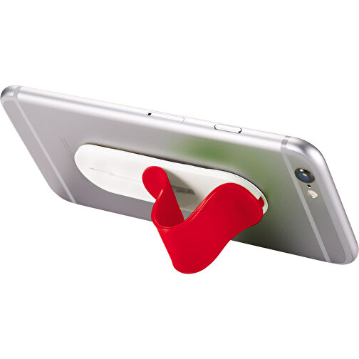 Compress Smartphonehalterung , rot, ABS Kunststoff, 8,10cm x 0,44cm x 2,50cm (Länge x Höhe x Breite), Bild 5