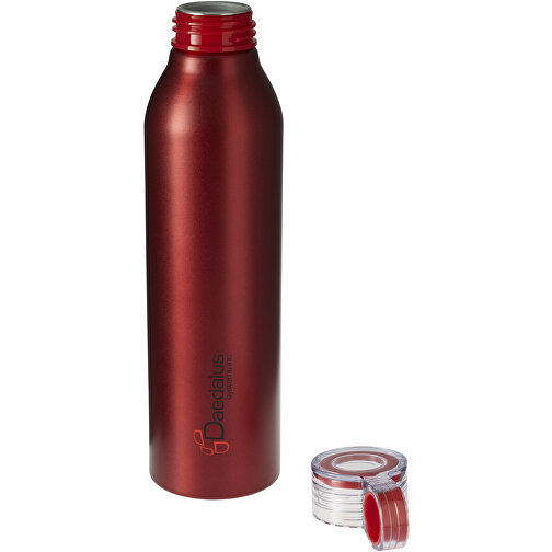 Grom 650 Ml Aluminium Sportflasche , rot, Aluminium, 25,00cm (Höhe), Bild 2