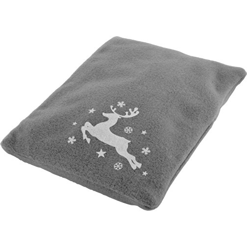 Coussin chaud d hiver gris avec motif hivernal de rennes, Image 1