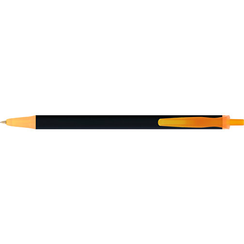 BIC® Clic Stic Softfeel® Kugelschreiber , BiC, schwarz/gefr. orange, Kunststoff, 14,00cm x 1,20cm (Länge x Breite), Bild 3