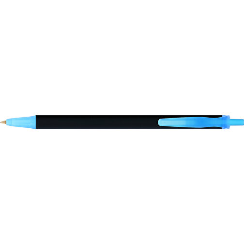 BIC® Clic Stic Softfeel® Kugelschreiber , BiC, schwarz/gefr. blau, Kunststoff, 14,00cm x 1,20cm (Länge x Breite), Bild 3