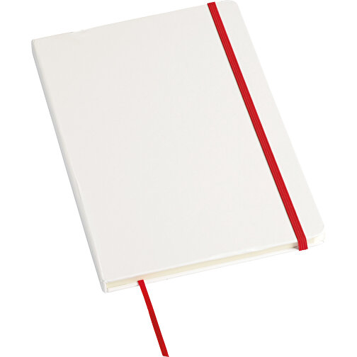 Notizbuch AUTHOR Im DIN-A5-Format , rot, weiss, Papier, 20,70cm x 1,20cm x 14,20cm (Länge x Höhe x Breite), Bild 1
