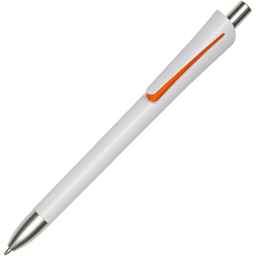 Kugelschreiber OREGON , orange, weiß, Kunststoff, 14,20cm (Länge), Bild 2