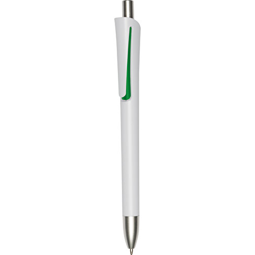 Kugelschreiber OREGON , grün, weiß, Kunststoff, 14,20cm (Länge), Bild 1