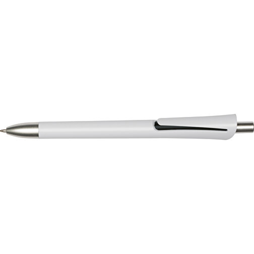 Kugelschreiber OREGON , schwarz, weiß, Kunststoff, 14,20cm (Länge), Bild 3