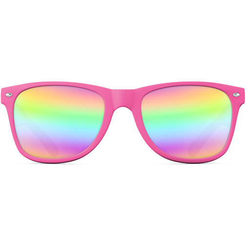 SunShine Mirror Soft-Touch - UV 400 , Promo Effects, verspiegelt pink Soft-Touch, Rahmen aus Polycarbonat und Glass aus AC, 14,50cm x 4,80cm x 15,00cm (Länge x Höhe x Breite), Bild 5