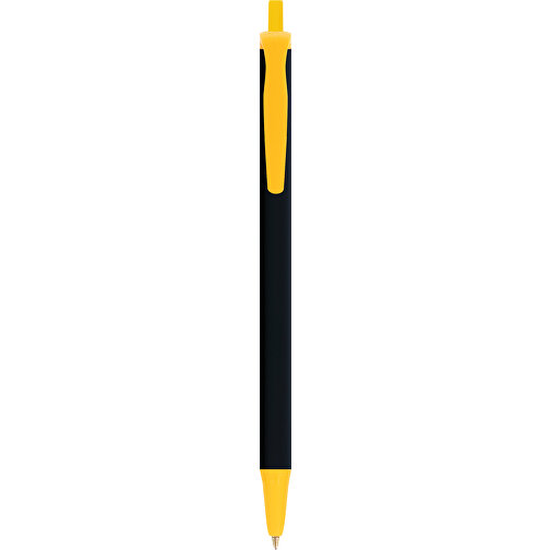 BIC® Clic Stic Softfeel® Kugelschreiber , BiC, schwarz/gelb, Kunststoff, 14,00cm x 1,20cm (Länge x Breite), Bild 1