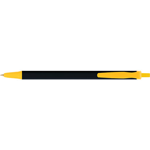 BIC® Clic Stic Softfeel® Kugelschreiber , BiC, schwarz/gelb, Kunststoff, 14,00cm x 1,20cm (Länge x Breite), Bild 3