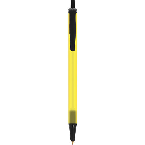 BIC® Clic Stic Kugelschreiber , BiC, gefr. gelb/schwarz, Kunststoff, 14,00cm x 1,20cm (Länge x Breite), Bild 1