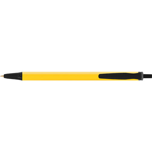 BIC® Clic Stic Kugelschreiber , BiC, gelb/schwarz, Kunststoff, 14,00cm x 1,20cm (Länge x Breite), Bild 3