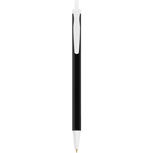 BIC® Clic Stic Kugelschreiber , BiC, schwarz/weiss, Kunststoff, 14,00cm x 1,20cm (Länge x Breite), Bild 1