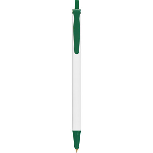 BIC® Clic Stic Kugelschreiber , BiC, weiss/grün, Kunststoff, 14,00cm x 1,20cm (Länge x Breite), Bild 1