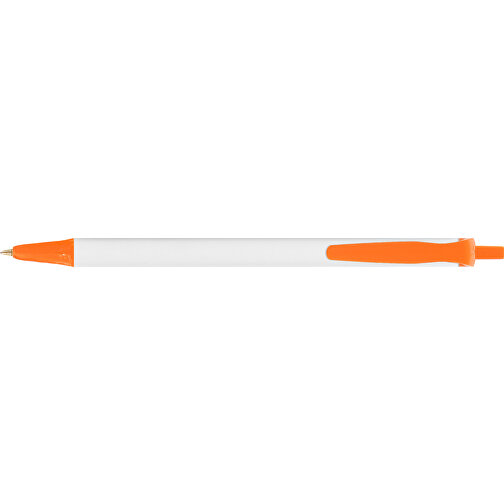 BIC® Clic Stic Kugelschreiber , BiC, weiß/orange, Kunststoff, 14,00cm x 1,20cm (Länge x Breite), Bild 3