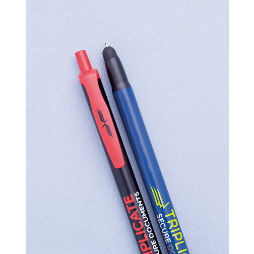 BIC® Clic Stic Stylus Kugelschreiber , BiC, marineblau/schwarz, Kunststoff, 14,00cm x 1,20cm (Länge x Breite), Bild 4