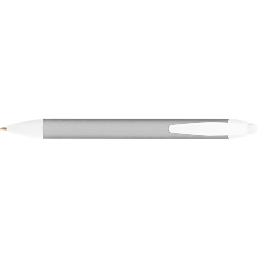 BIC® Wide Body™ Kugelschreiber , BiC, metallgrau/weiss, Kunststoff, 14,20cm x 1,50cm (Länge x Breite), Bild 3