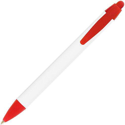 BIC® Wide Body™ Kugelschreiber , BiC, weiß/gefr. rot, Kunststoff, 14,20cm x 1,50cm (Länge x Breite), Bild 2