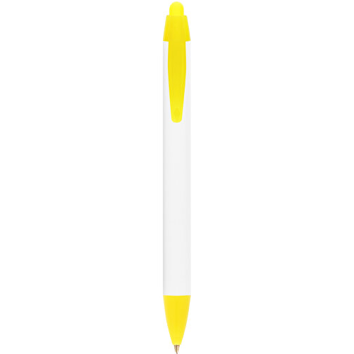 BIC® Wide Body™ Kugelschreiber , BiC, weiss/gefr. gelb, Kunststoff, 14,20cm x 1,50cm (Länge x Breite), Bild 1