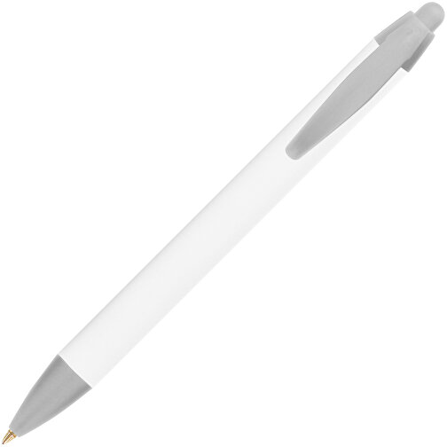 BIC® Wide Body™ Kugelschreiber , BiC, weiß/metallgrau, Kunststoff, 14,20cm x 1,50cm (Länge x Breite), Bild 2