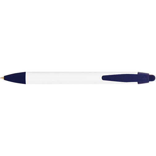 BIC® Wide Body™ Kugelschreiber , BiC, weiss/marineblau, Kunststoff, 14,20cm x 1,50cm (Länge x Breite), Bild 3