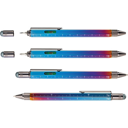 TROIKA Multitasking-Kugelschreiber CONSTRUCTION SPECTRUM , Troika, mehrfarbig, Messing, 15,00cm x 1,30cm x 1,10cm (Länge x Höhe x Breite), Bild 2