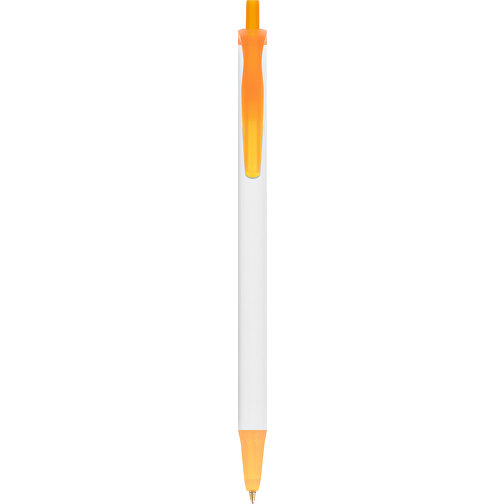 BIC® Clic Stic Digital Kugelschreiber , BiC, weiss/gefr. orange, Kunststoff, 14,00cm x 1,20cm (Länge x Breite), Bild 1