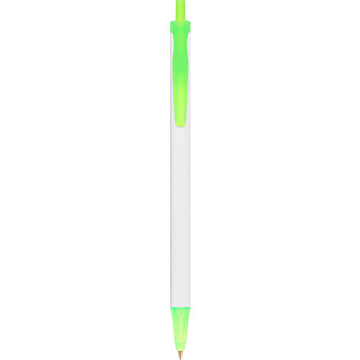 BIC® Clic Stic Digital Kugelschreiber , BiC, weiss/gefr. grün, Kunststoff, 14,00cm x 1,20cm (Länge x Breite), Bild 1