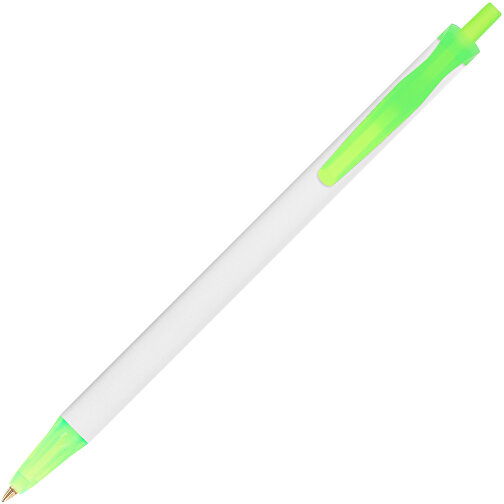 BIC® Clic Stic Digital Kugelschreiber , BiC, weiss/gefr. grün, Kunststoff, 14,00cm x 1,20cm (Länge x Breite), Bild 2