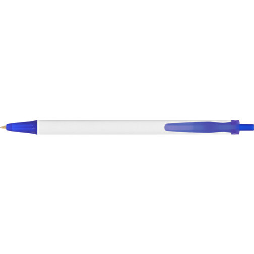 BIC® Clic Stic Digital Kugelschreiber , BiC, weiss/gefr. dunkelblau, Kunststoff, 14,00cm x 1,20cm (Länge x Breite), Bild 3