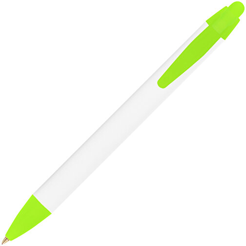 BIC® Wide Body™ Digital Kugelschreiber , BiC, weiss/gefr. grün, Kunststoff, 14,20cm x 1,50cm (Länge x Breite), Bild 2