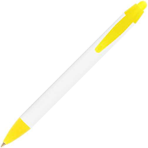 BIC® Wide Body™ Digital Kugelschreiber , BiC, weiß/gefr. gelb, Kunststoff, 14,20cm x 1,50cm (Länge x Breite), Bild 2